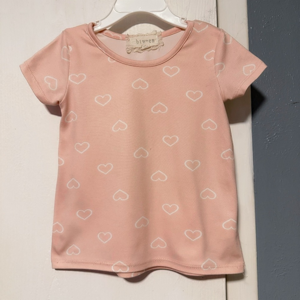 Pink Heart Girls T-Shirt